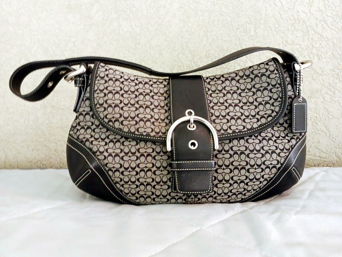 Coach 6808 Vintage Soho Black Leather and Signature C Canvas Coach 6808 Vintage Soho Black Leather and Signature C Canvas