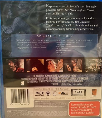 The Passion of the Christ (Director's Edition) Blu-Ray NEW (Region B Australia) - Picture 2 of 2