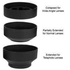 52mm Soft Rubber Collapsible Lens Hood For Nikon 55-200mm II, AF-S 18-55mm Lens