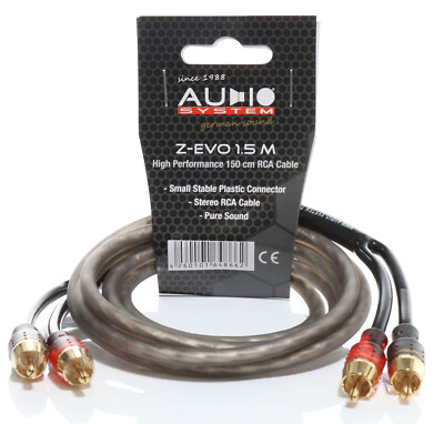 Audio System Z-EVO 1.5M HIGH-Performance Cinchkabel hochwertiges Cinch Kabel