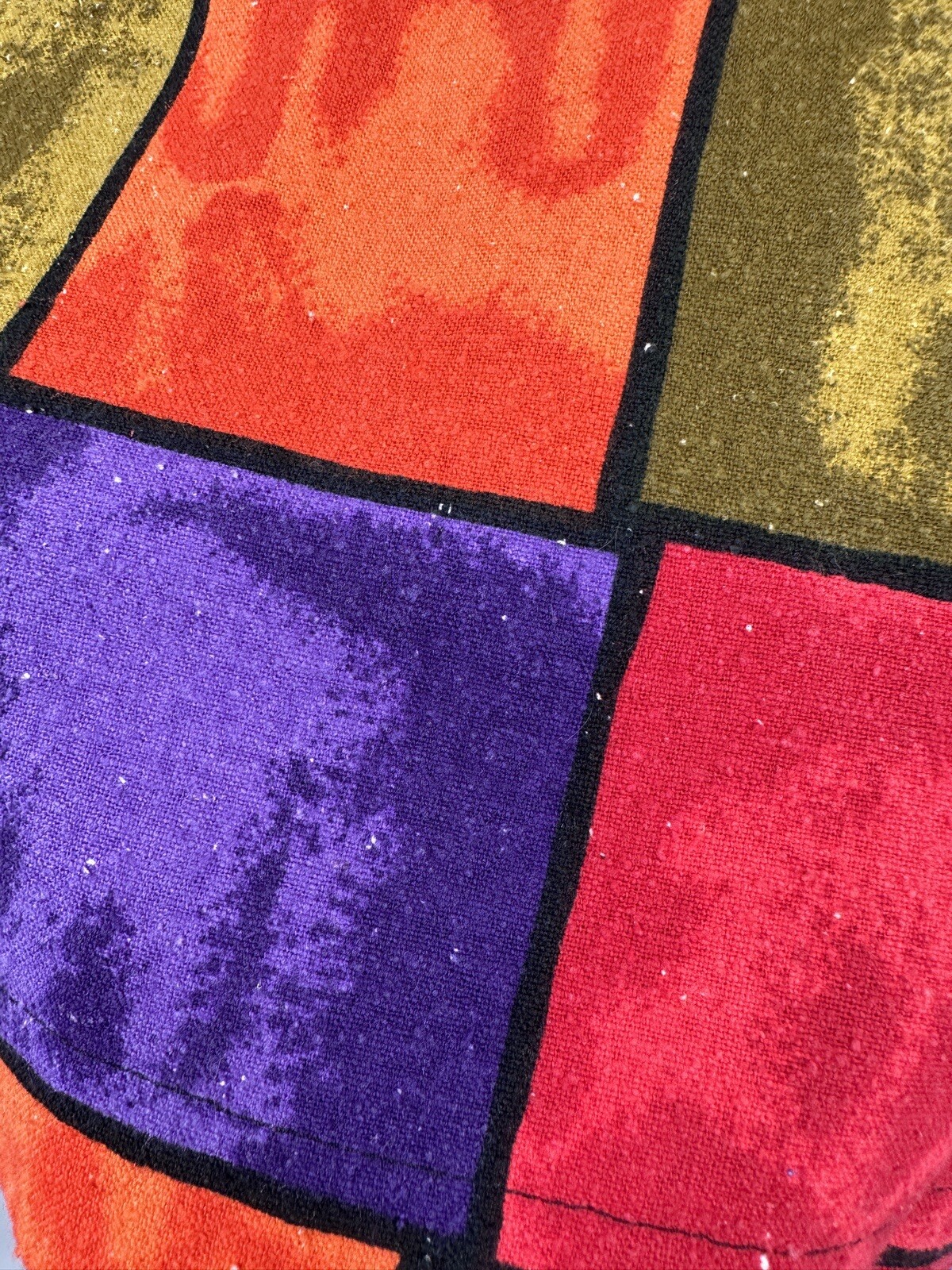 Melrose Vintage Patchwork  Pattern   💯 Silk Blaz… - image 8