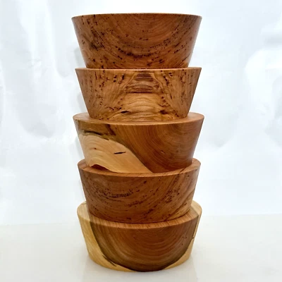 BUCKLEY SHOP WORKS 3 BLACK CHERRY BOWL BLANKS, 7"X2.5" WOOD LATHE TURNING BLANK, FREE SHIPPING!!