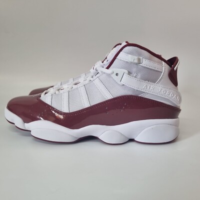 Nike Air Jordan 6 Rings Retro White Team Red Sneakers