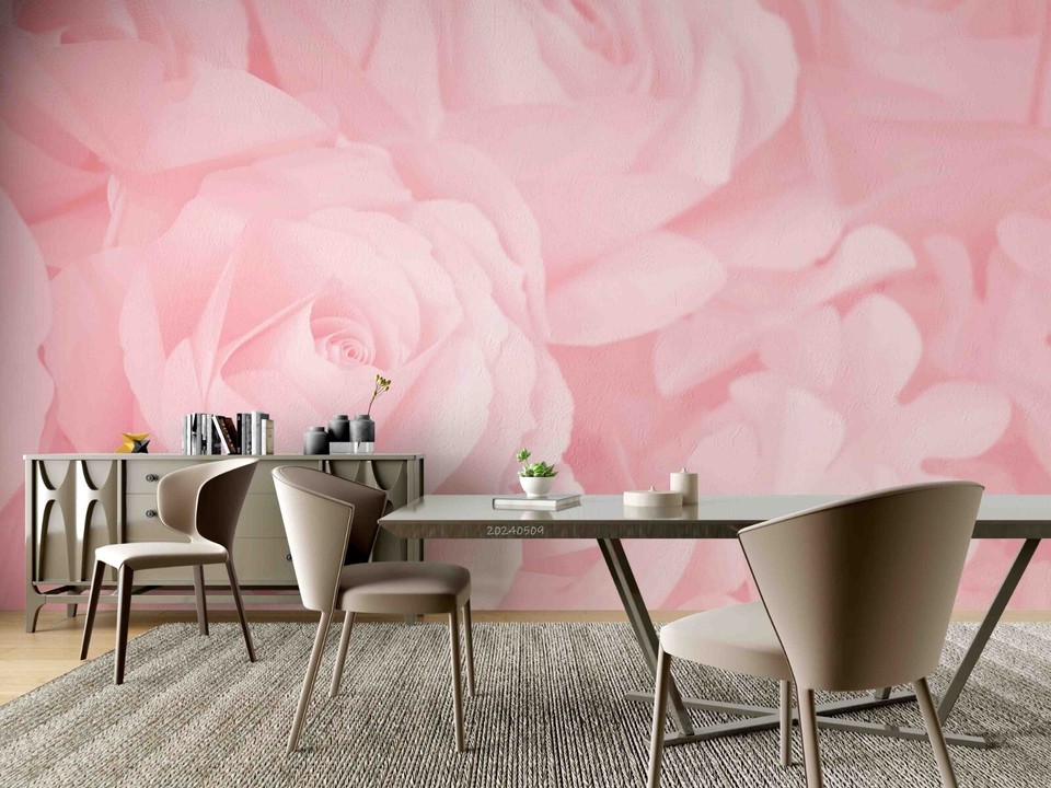 3D Rose Pink Floral Wallpaper Wall Murals Removable Wallpaper 23 eBay