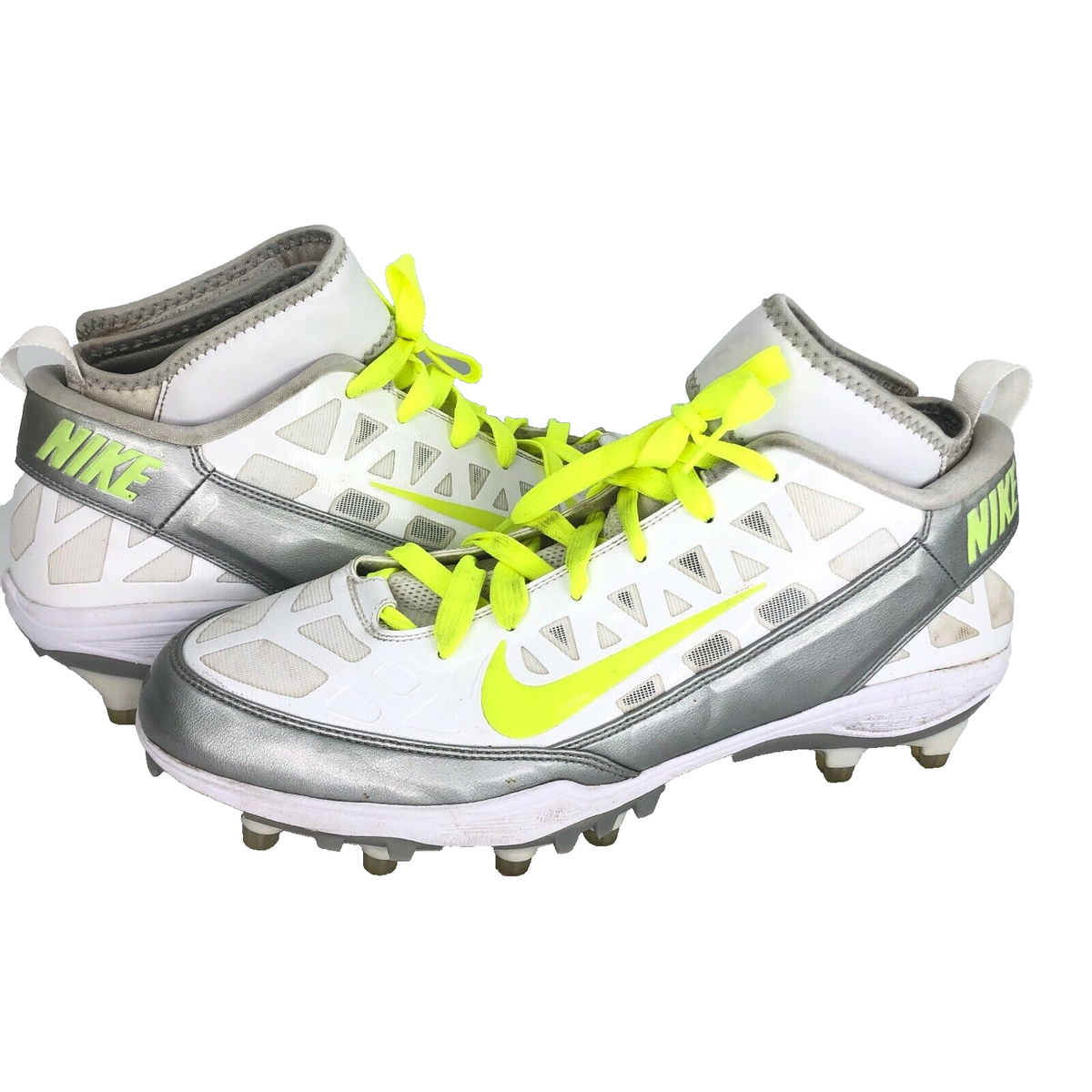 NIKE 4422691 107 Air Zoom Superbad 3 TD Cleats Size 13 White Gray