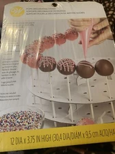 NEW Wilson pops decorating stand/wht/44/sticks NOT inclded/ Party/Candy/Birthday