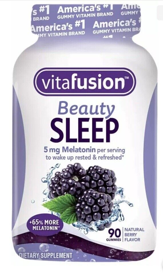 Vitafusion beauty sleep 5mg melatonin per serving 90 gummies EXP 8/22 