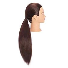 26"28" Long Hair Mannequin Head Stnthetic Fiber Hair Hairdresser Practice Stylin