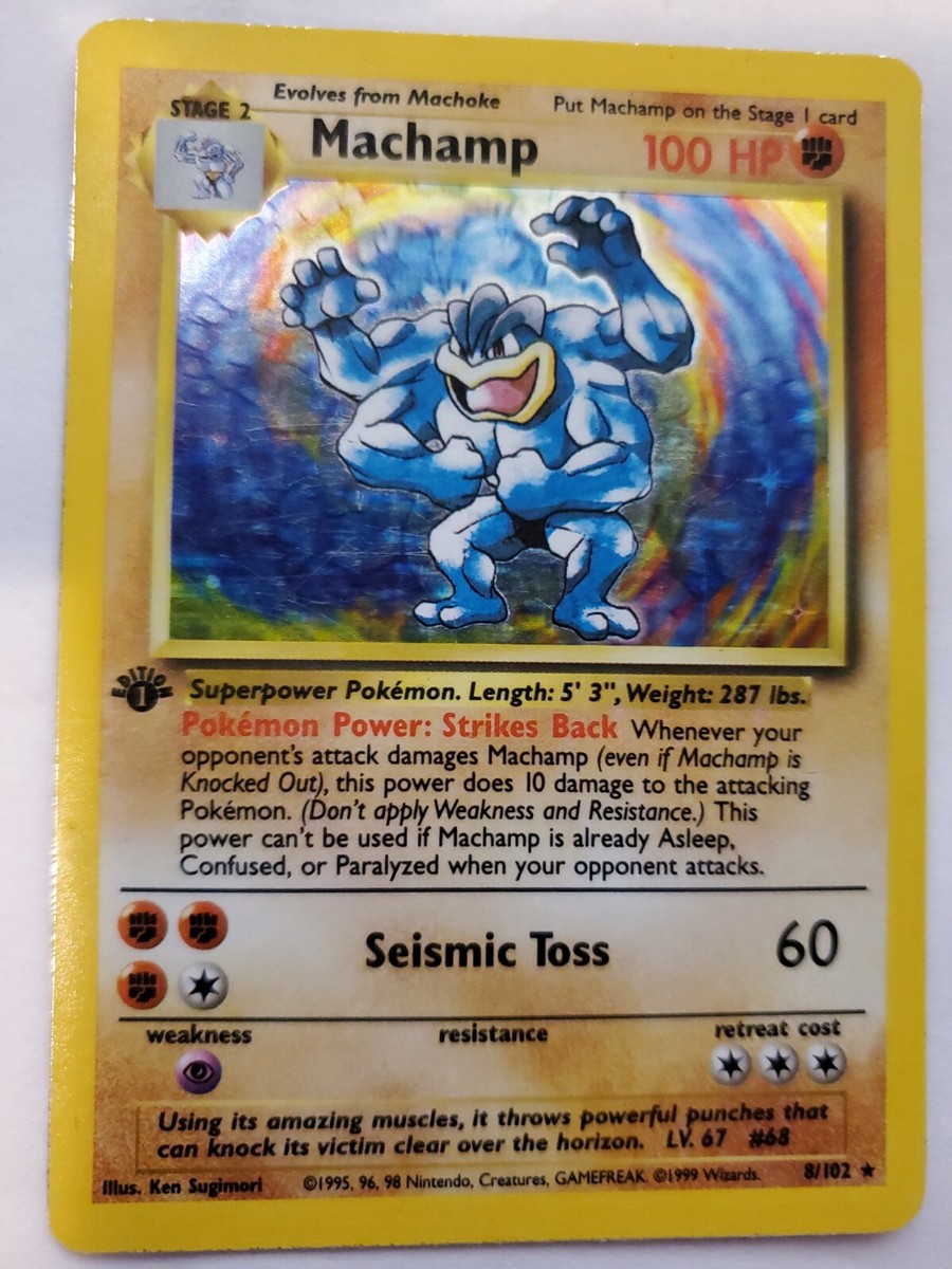 Machamp Base Set Holo Pokemon Card Jungle Fossil WOTC | eBay
