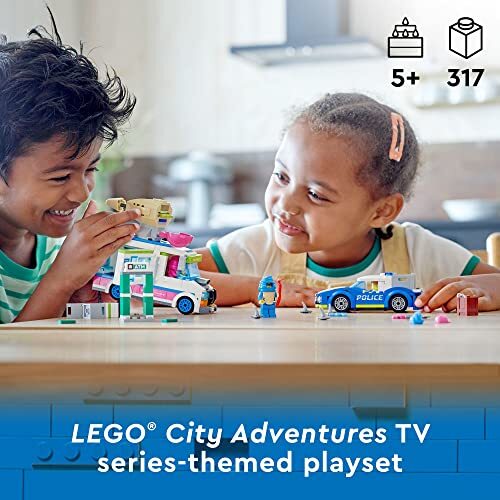 LEGO 60314 City Police Chase with Ice Cream Truck Toy Car with H
