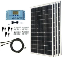 WindyNation 400 Watt Monocrystalline Solar Panel Kit for RV Boat Off-Grid