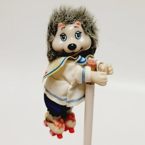 Vintage Porcupine Get Along Gang Pencil Hugger Gripper Topper Plush Clip On Toy