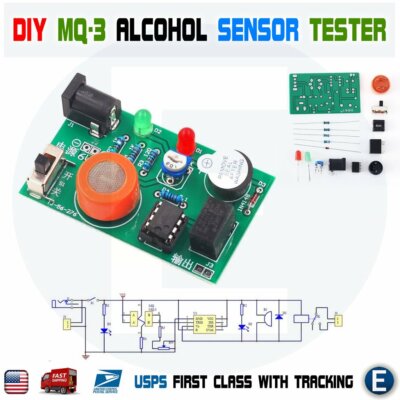 DIY Kit MQ-3 Sensor Alcohol Detector Tester Alarm System Electronic KIT USA