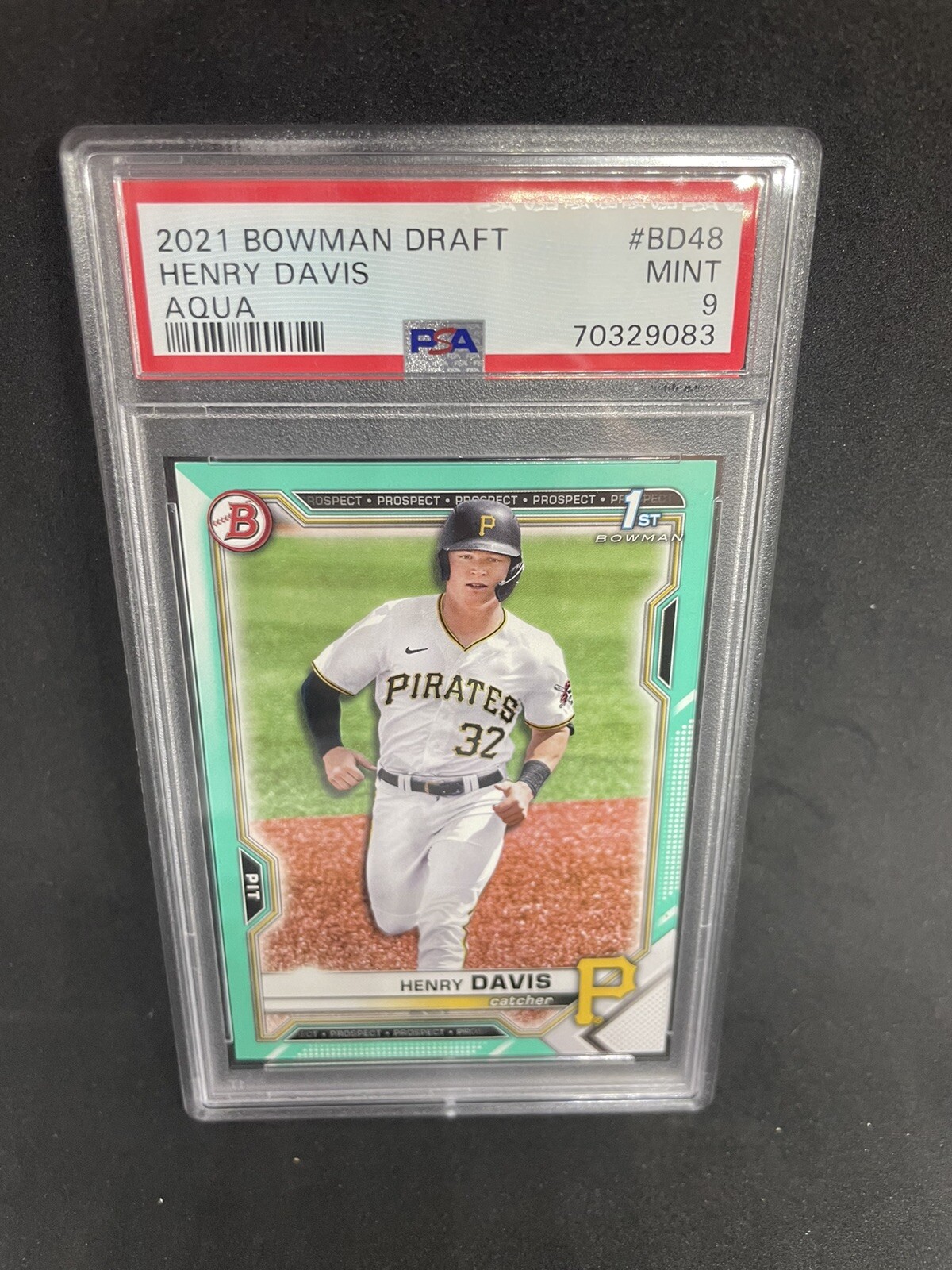Henry Davis 2021 Bowman Draft 1st Aqua Parallel /199 Pirates BD-48