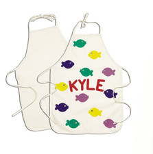 Childrens Canvas Fabric Apron Personalise Your Own Design Painting Cooking Craft