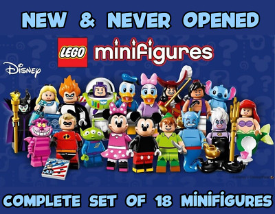 New Sealed Complete Set Of 18 71012 Lego Disney Minifigures Series C
