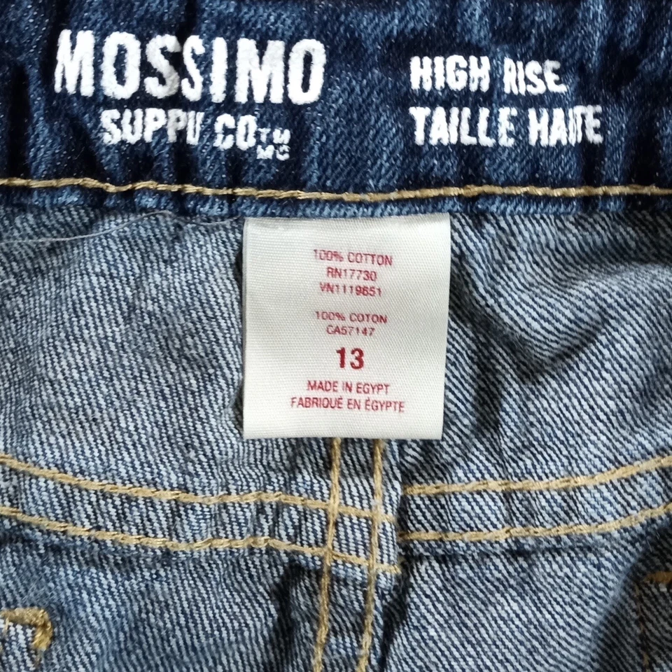 复古 Mossimo 短裤 13 (30) 码女式镂空中号水洗牛仔布 Y2K — 第 3/4 张图片