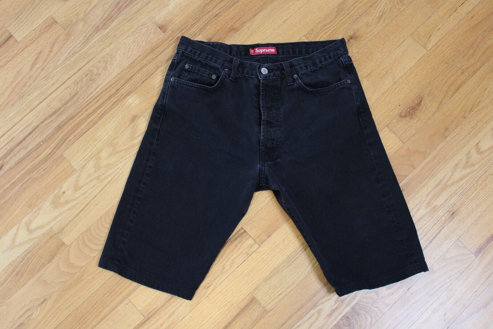 Supreme NY Denim Shorts Black Size 32 Men's Jeans