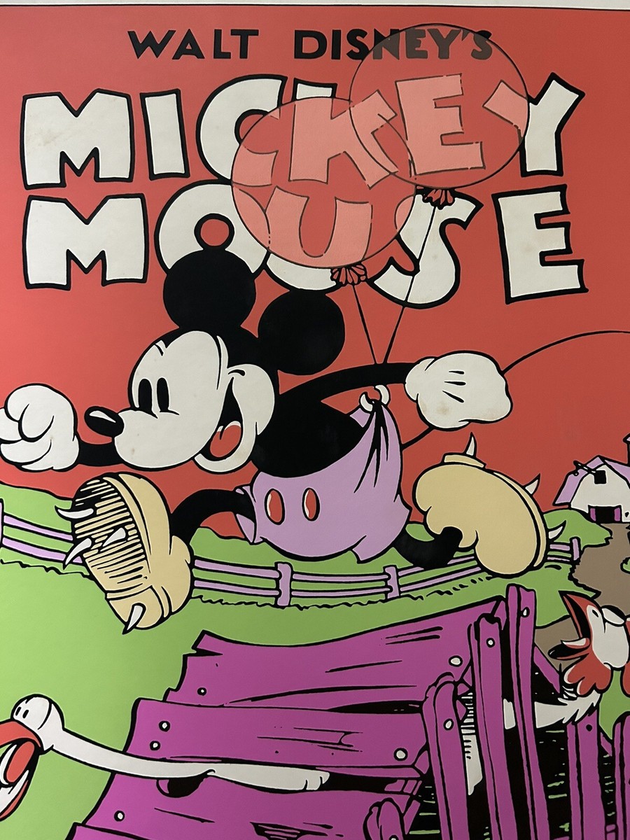 Walt Disney's Mickey Mouse Barnyard Olympics Poster 1932 Reprint