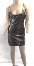 Alice + Olivia Vintage Black & Gold Snake Print Mini Dress Size 4