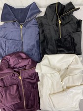 HALSTON Women's Velour Quarter Zip Pullovers Asst Sizes  Colors NWT
