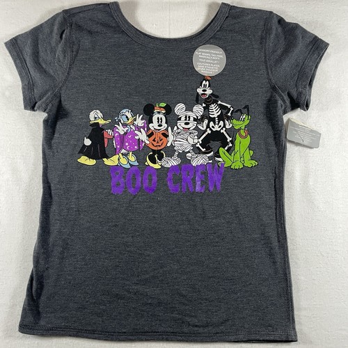 NWT Disney Store Halloween “Boo Crew” Mickey & Friends KIDS T-Shirt, Sz Med 7/8