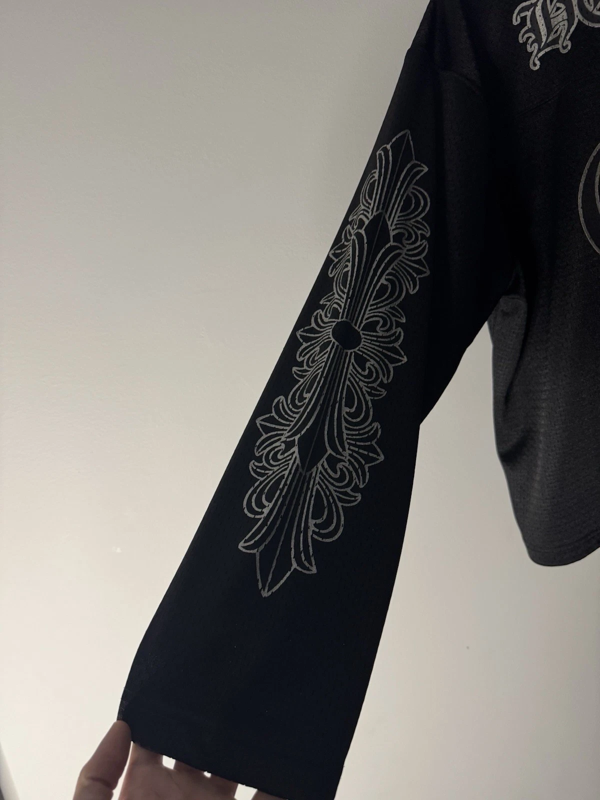 CHROME HEARTS Maglia manica lunga floreale cuori cromati