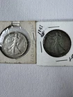 Lot of 2 1947 Walking Liberty Half Dollars 90% Silver US Coins Philadelphia
