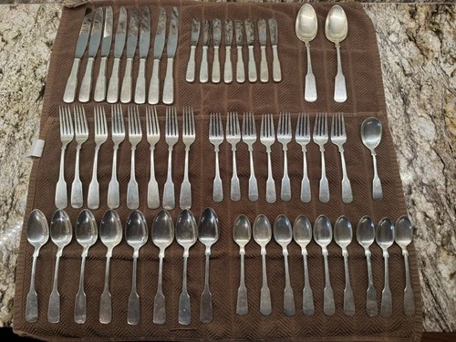 52 piece international sterling 1810 silverware/flatware set forks knives spoons