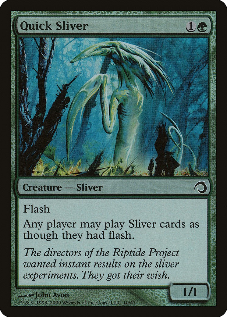 Quick Sliver FOIL Premium Deck Series: Slivers NM Green Common MTG