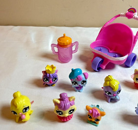 Hatchimals Alive Colleggtibles Figures - Lot of 12 Animals, Stroller and Bottles