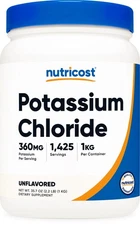 Nutricost Potassium Chloride 1kg - Gluten Free, Non-GMO