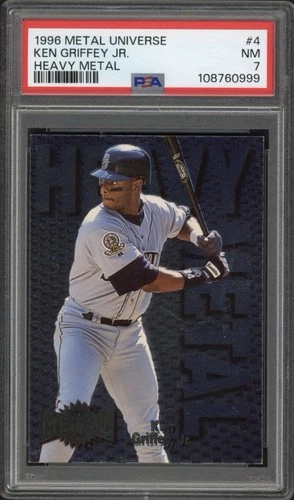 1996 Metal Universe Ken Griffey Jr. Heavy Metal #4 PSA 7 Near Mint HOF Mariners