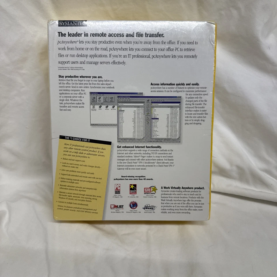 Symantec pcANYWHERE 9.0 Computer Software New Factory SEALED 2000 - Image 2 of 4