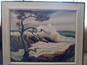 1940 GILL Original Vintage Seascape Parmalee Frame Beautiful Excellent Condition
