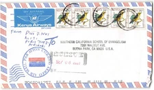 Kenya #606 Nairobi Kenya to Buena Park, CA, 2000