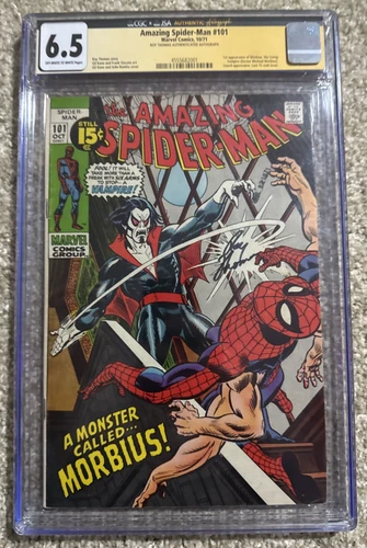 Amazing Spider-Man 101 CGC 6.5 Roy Thomas Autograph 1st Appearance of Morbius