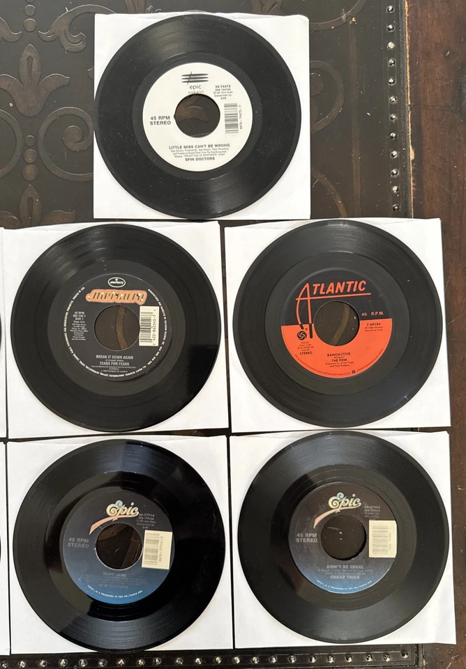 Лот из 10 винтажных виниловых пластинок 45: Synth-Pop New Wave Soft Alt Rock 80-е и 90-е 7 дюймов - Изображение 3 из 4