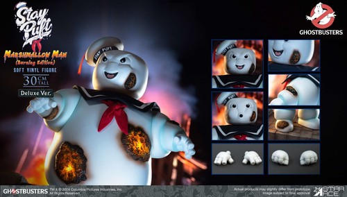 Star Ace Toys Stay Puft Marshmallow Man Ghostbusters Vinyl Figure Burning Editio - Picture 8 of 12