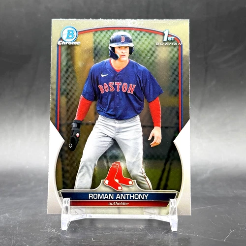 2023 Bowman Chrome 1st Roman Anthony Rookie Boston Red Sox Baseball Trading Card