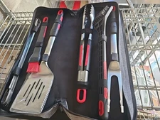 EXPERT GRILL 8 PC. BBQ Grill Set W/Spatula, Tong, Fork, Skewers & Brush!