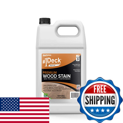 Saversystems 1 Deck Premium Semi-Transparent Outdoor Wood Stain And Sealer In
