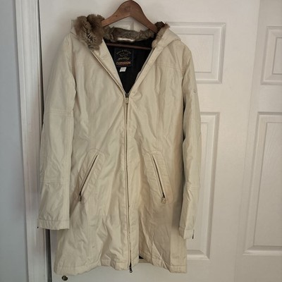 Paul & Shark Women s Yachting Typhoon 20000 Long Parka Jacket Size L Fur Hood