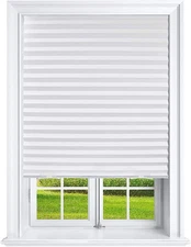 6 Pack White Pleated Paper Window Shades Light Filtering Temporary Blinds 36x69