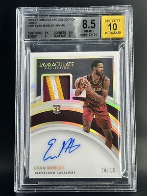 2021-22 Immaculate Evan Mobley GOLD Rookie Patch Auto /10 JERSEY MATCH 4/10