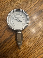 Moeller Bimet Made In USA Thermometer 0-250 Fahrenheit Industrial