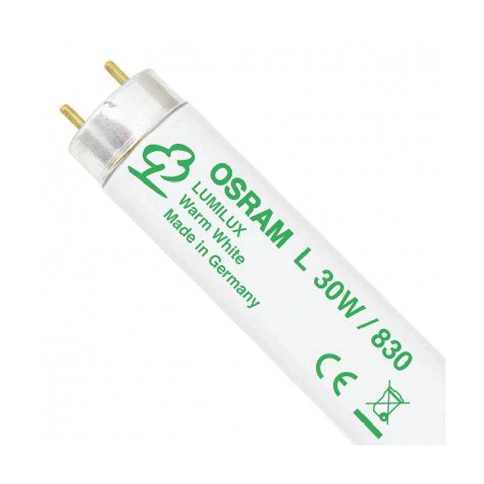 Osram Lumilux T8 Lampe Fluorescente 90 cm 30 W 830 G13 2400 lm 3000K Blanc Chaud - Photo 1/1