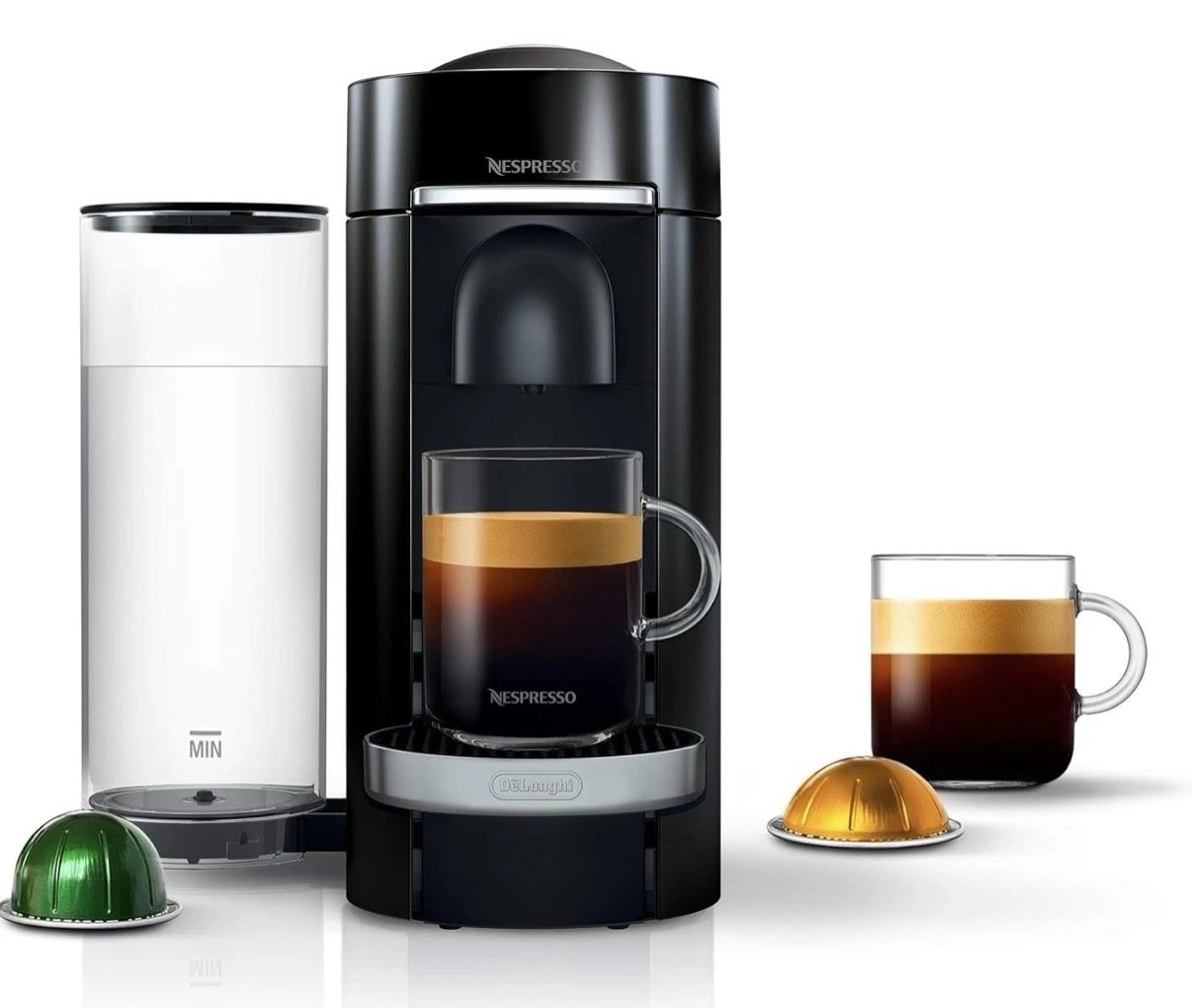 Nespresso Vertuo Plus Capsule Coffee Machine Black 60oz 4 Cup Sizes