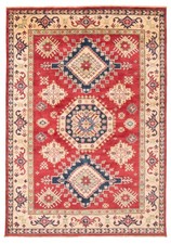 Hand-knotted Carpet 6'7" x 9'5" Traditional Dark Red Oriental Wool Area Rug