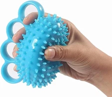 Hand Therapy Ball - Squeeze Balls for Grip Strengthening, Stress Relief, Blue 